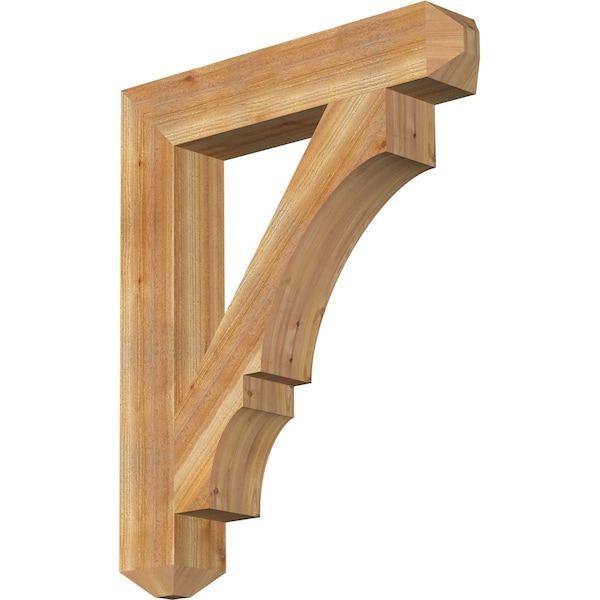 Ekena Millwork Balboa Craftsman Rough Sawn Bracket, Western Red Cedar, 6"W x 34"D x 42"H BKT06X34X42BOA04RWR - main